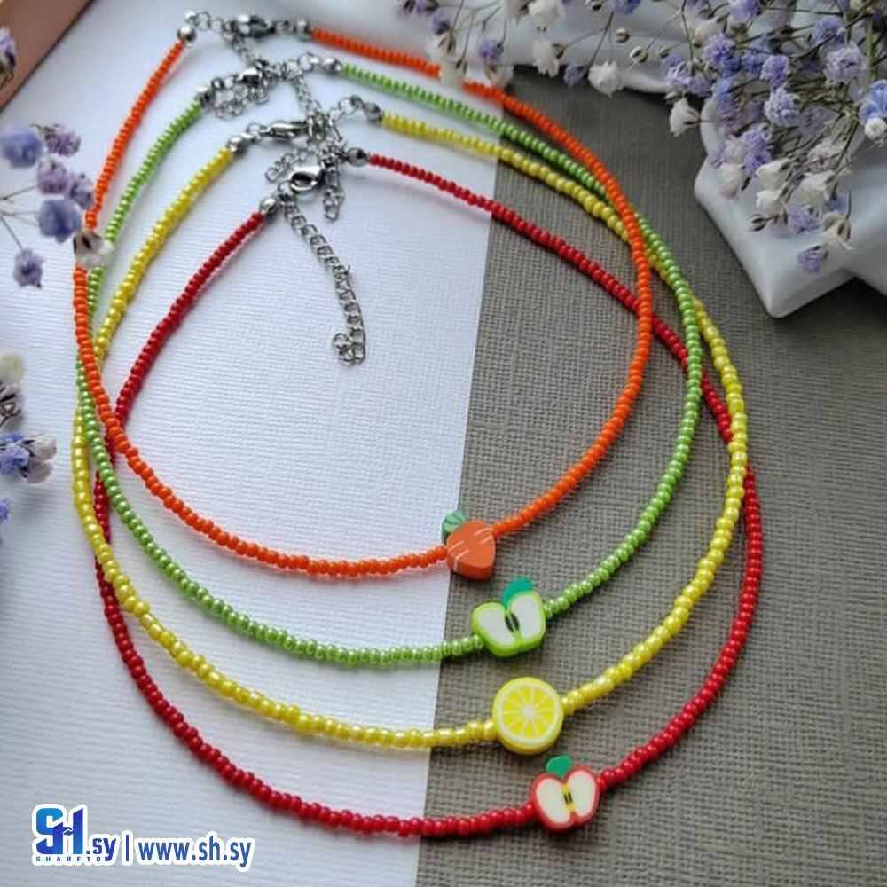 قلادة الفواكه الملون (Mayar hand made)