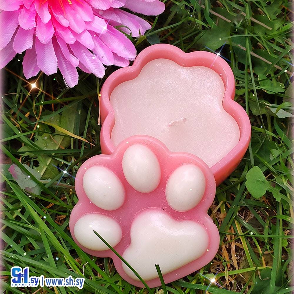 شمع معطر يد قطة  (LAVENDER CANDLES)