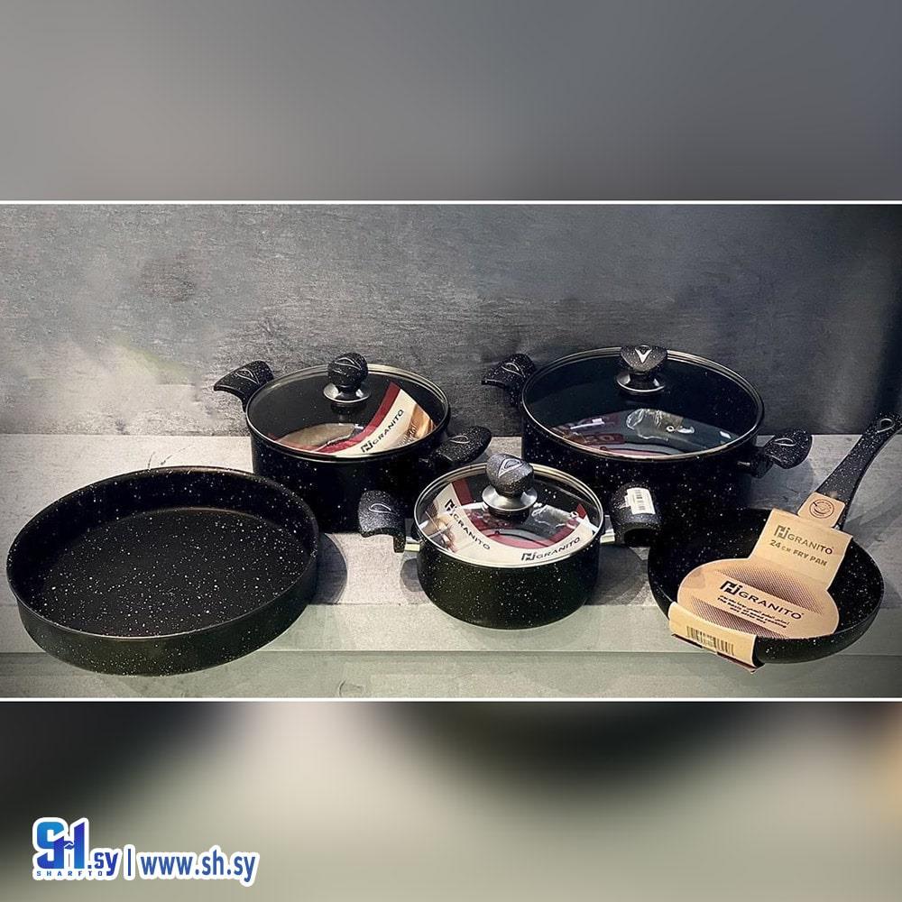 طقم طناجر غرانيت(الرواس للادوات المنزلية)