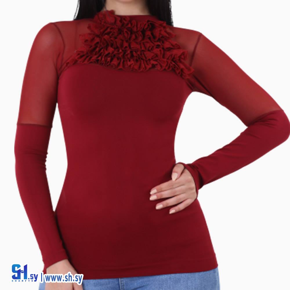 كنزة كم شيفون 4038 (سوليتير)