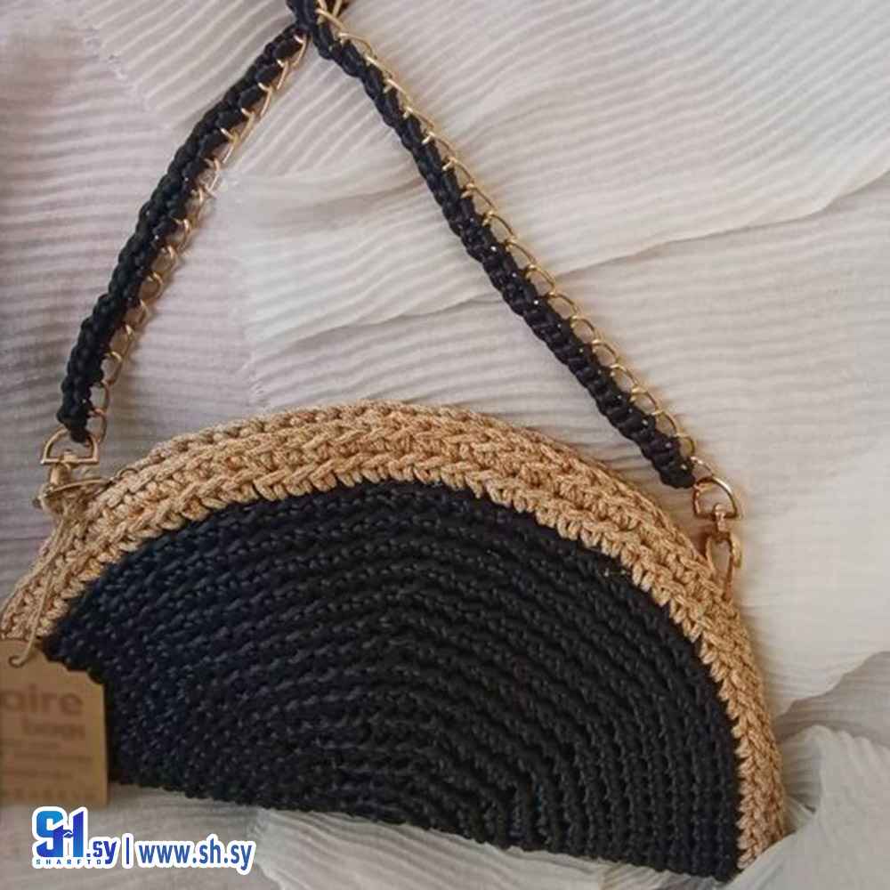 حقيبة يد نسائية كروشيه نصف دائرة (Claire bags)