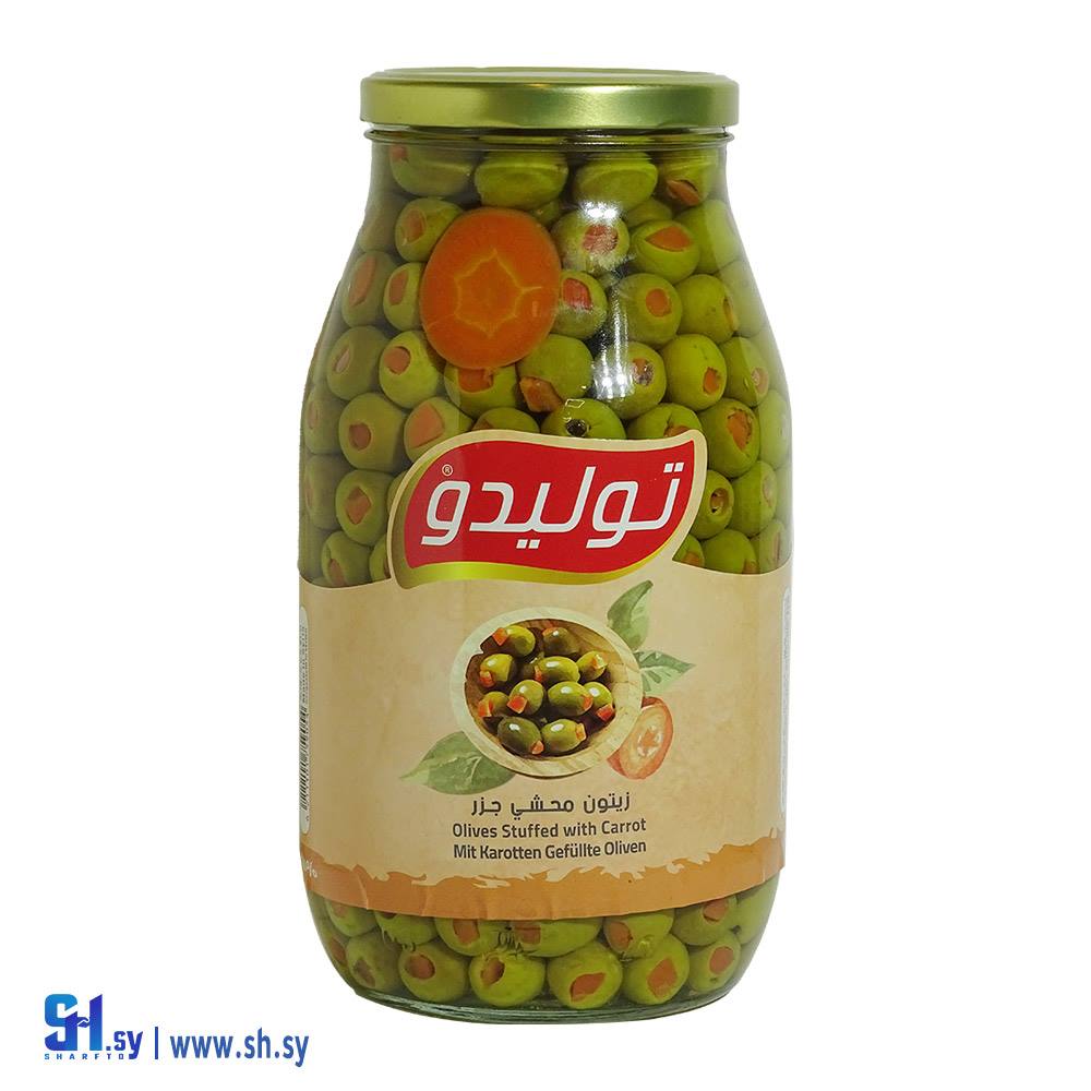زيتون أخضر محشي جزر (توليدو)
