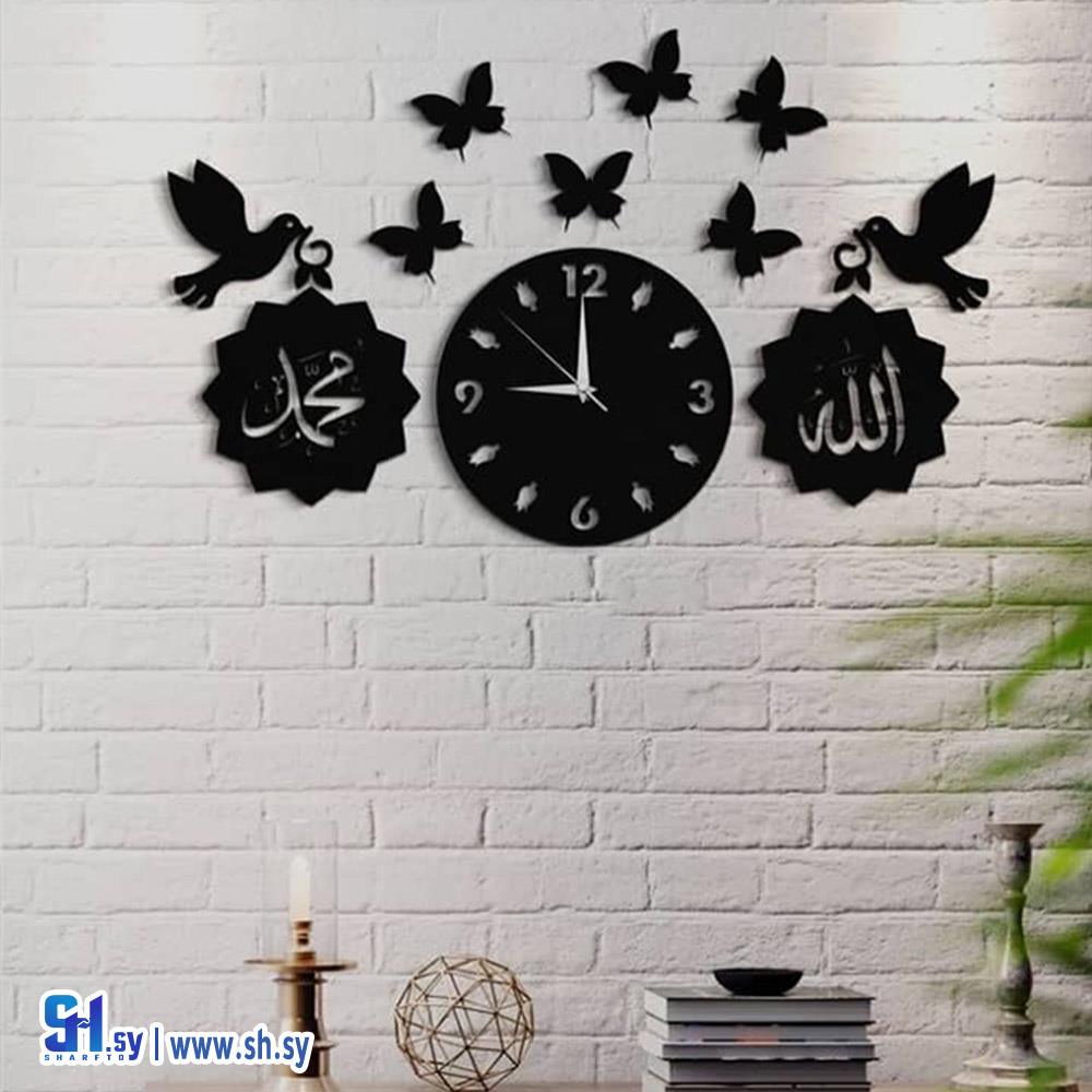 ساعة ديكور حائط 1 (خشبيات العلاء)