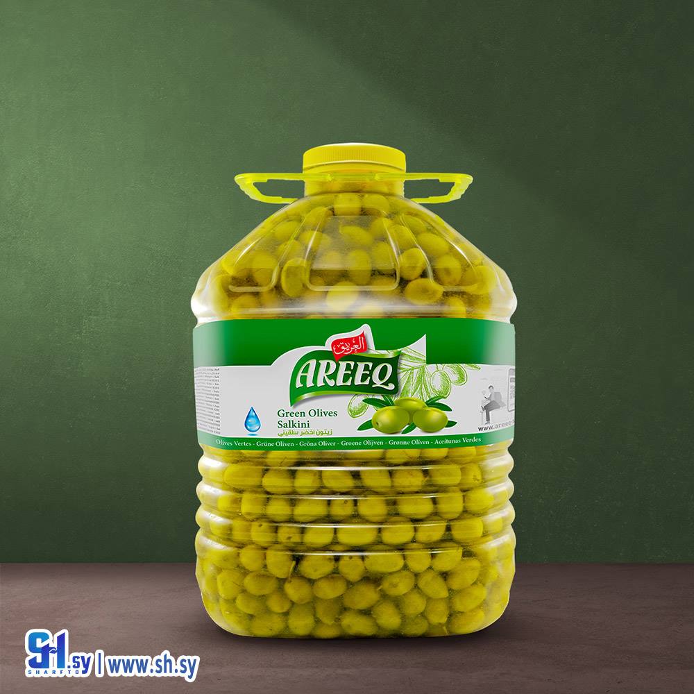 زيتون أخضر سلقيني 5كغ غالون بلاستيك (العريق)