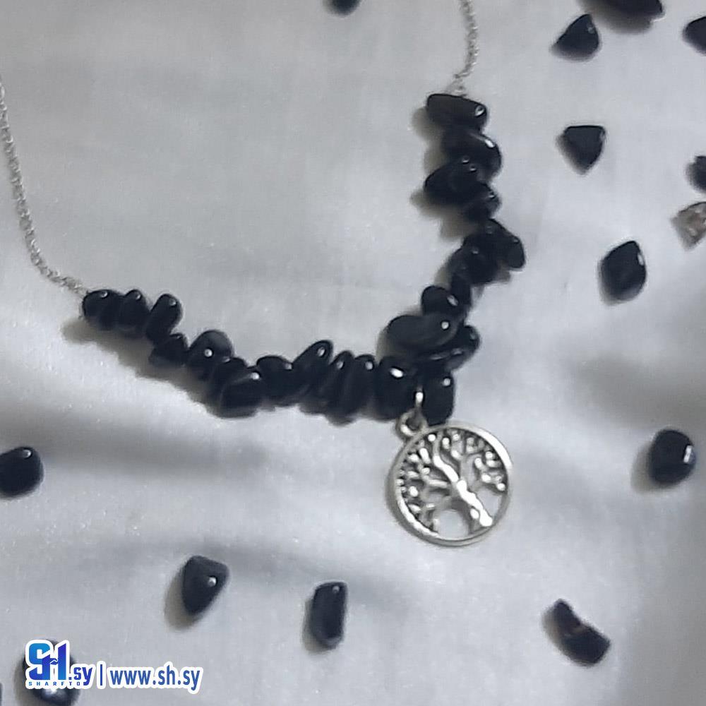 قلادة حجر اسود (EVA STORE)