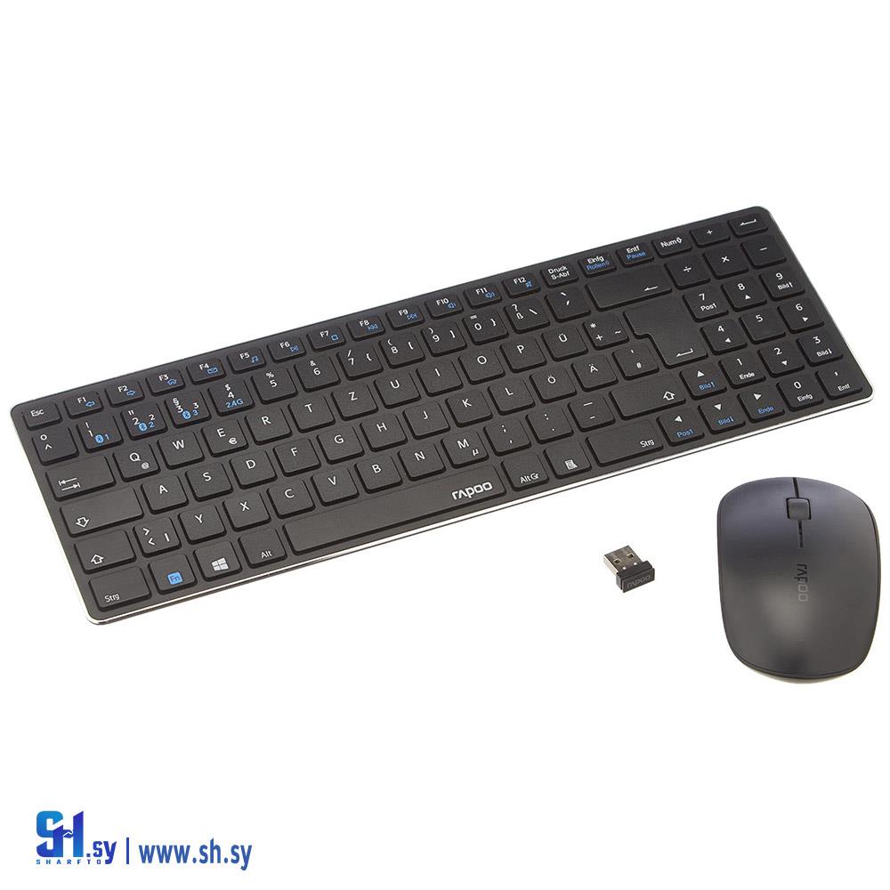 9300M-BLACK RAPOOكيبورد + ماوس(4Technology)