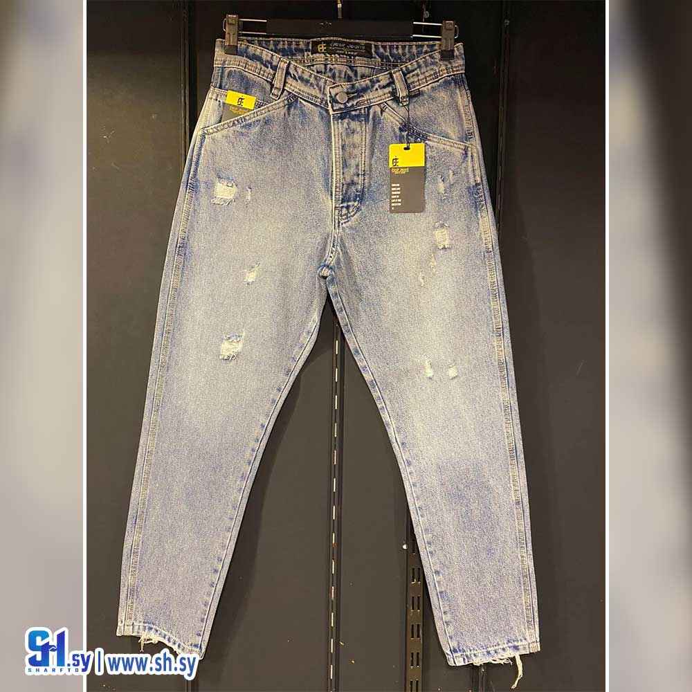 بنطال جينز ماركة اليسار موديل 1187 (شركة حمزة للجينز)
