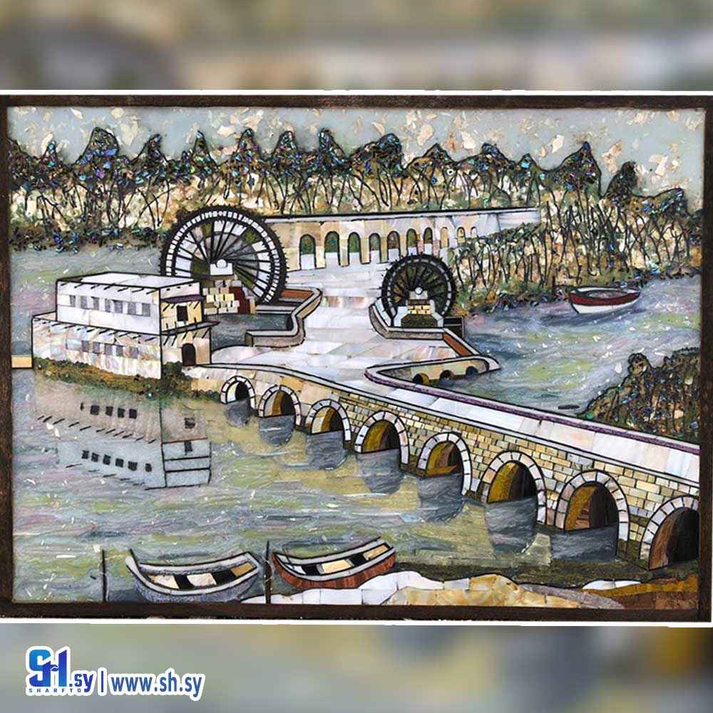 لوحة جدارية لمدينة حماة موديل 0008 (حاضنة دمر المركزية للفنون الحرفية)
