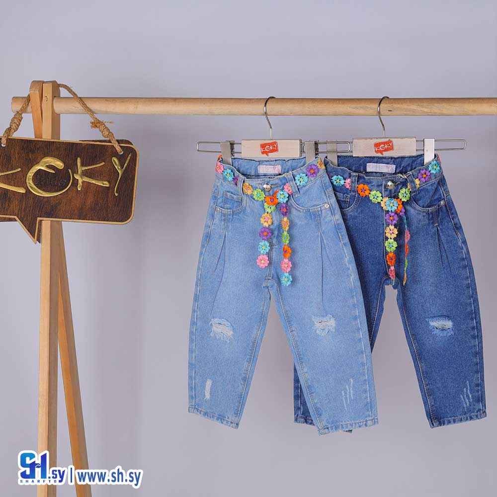 بنطال جينز بناتي موديل 140 (كوكي كيدز)