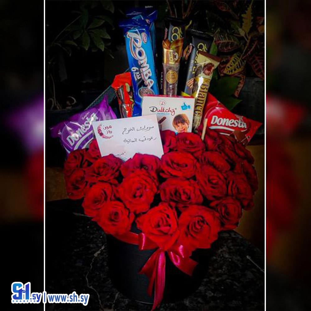 تزيين باقات ورد3(Moon rose)