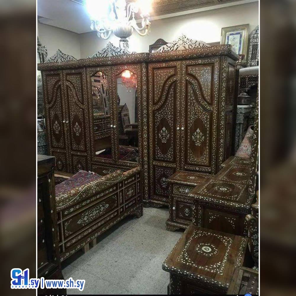 غرفة نوم من الجوز الطبيعي 3 (عصام الحلبي)
