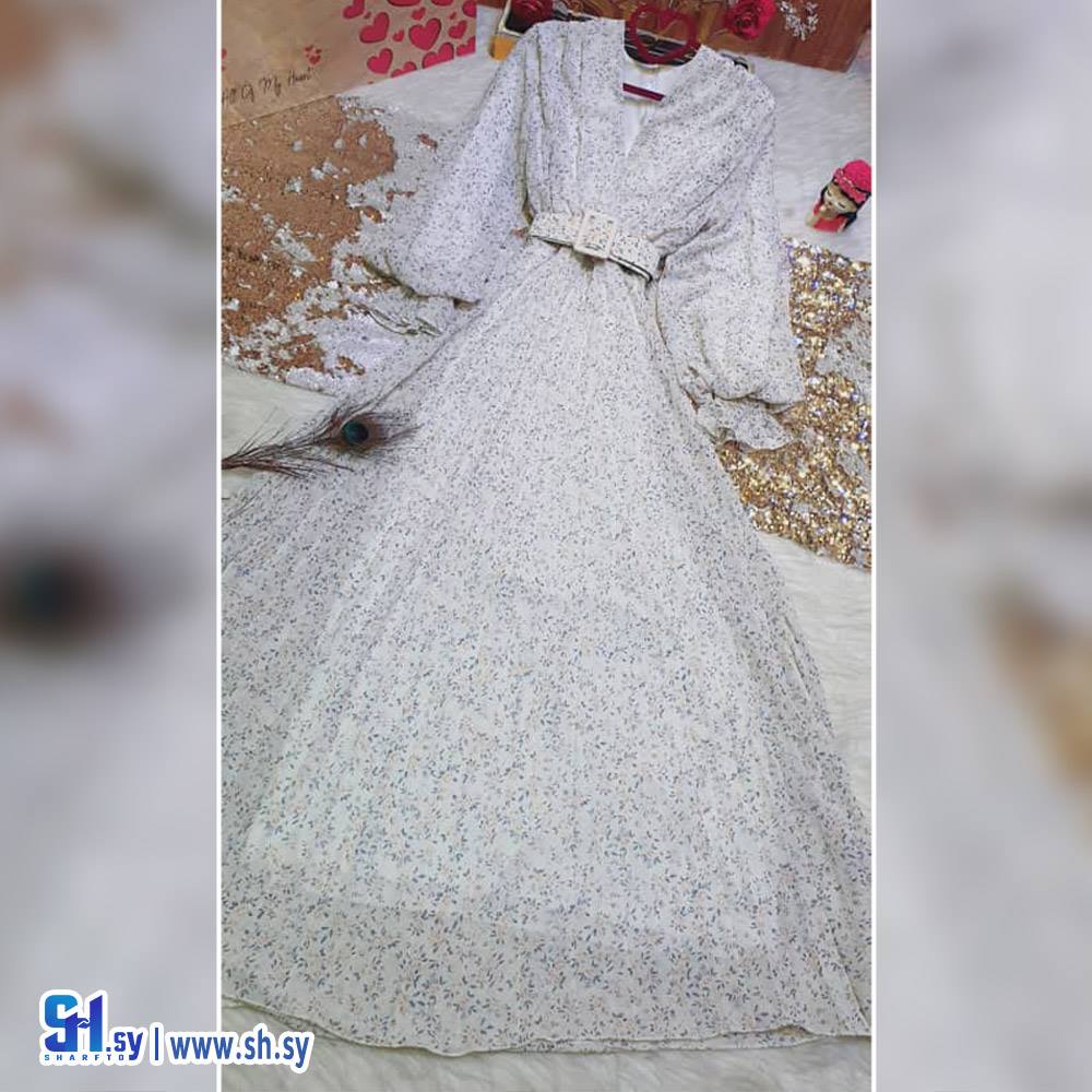 فستان كلوش مكسر (أزياء الزهراء)