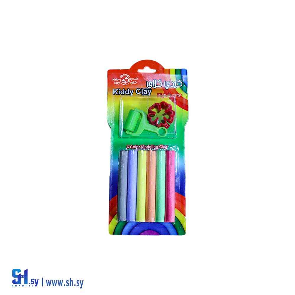 معجون اطفال 6 الوان على كرت (SHANANA GROUP)