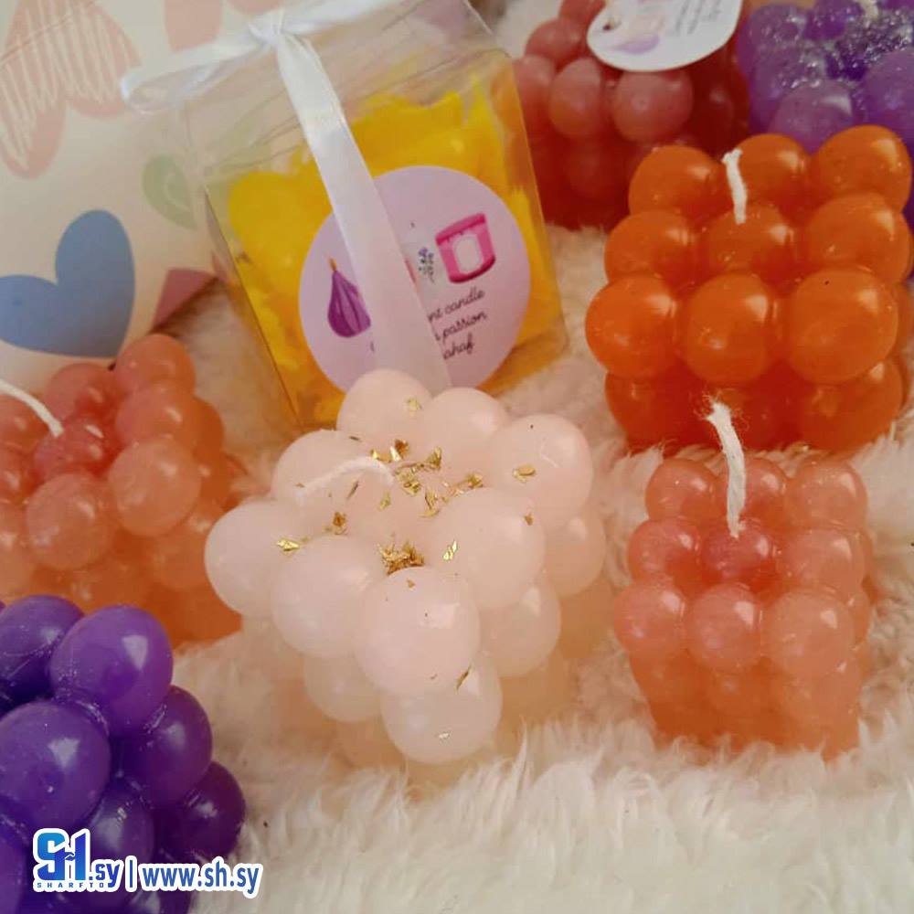 شمعة البابل والميني بابل (Sweet scent candle)