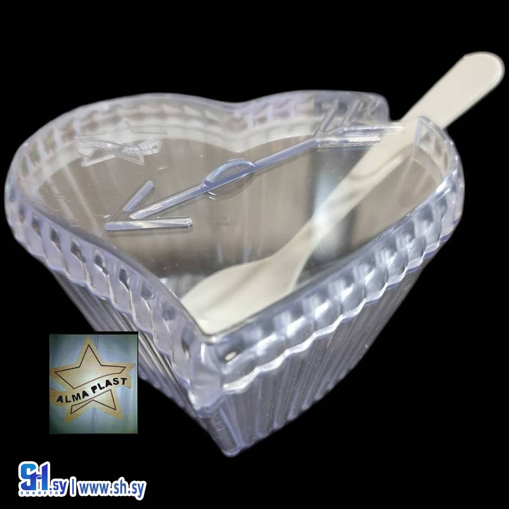 سكرية كريستال موديل قلب  (ألما بلاست)