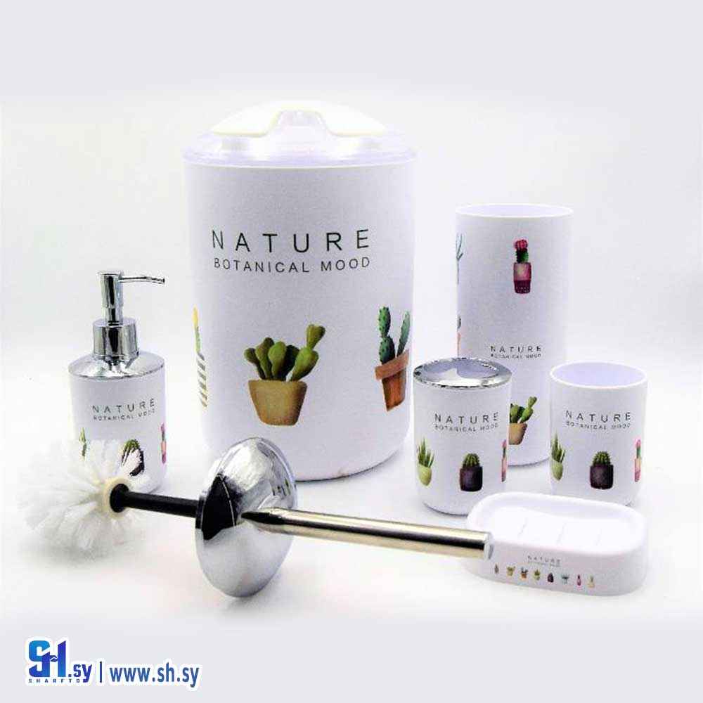 طقم حمام منقوش موديل 6 (بيتنا للأدوات المنزلية)