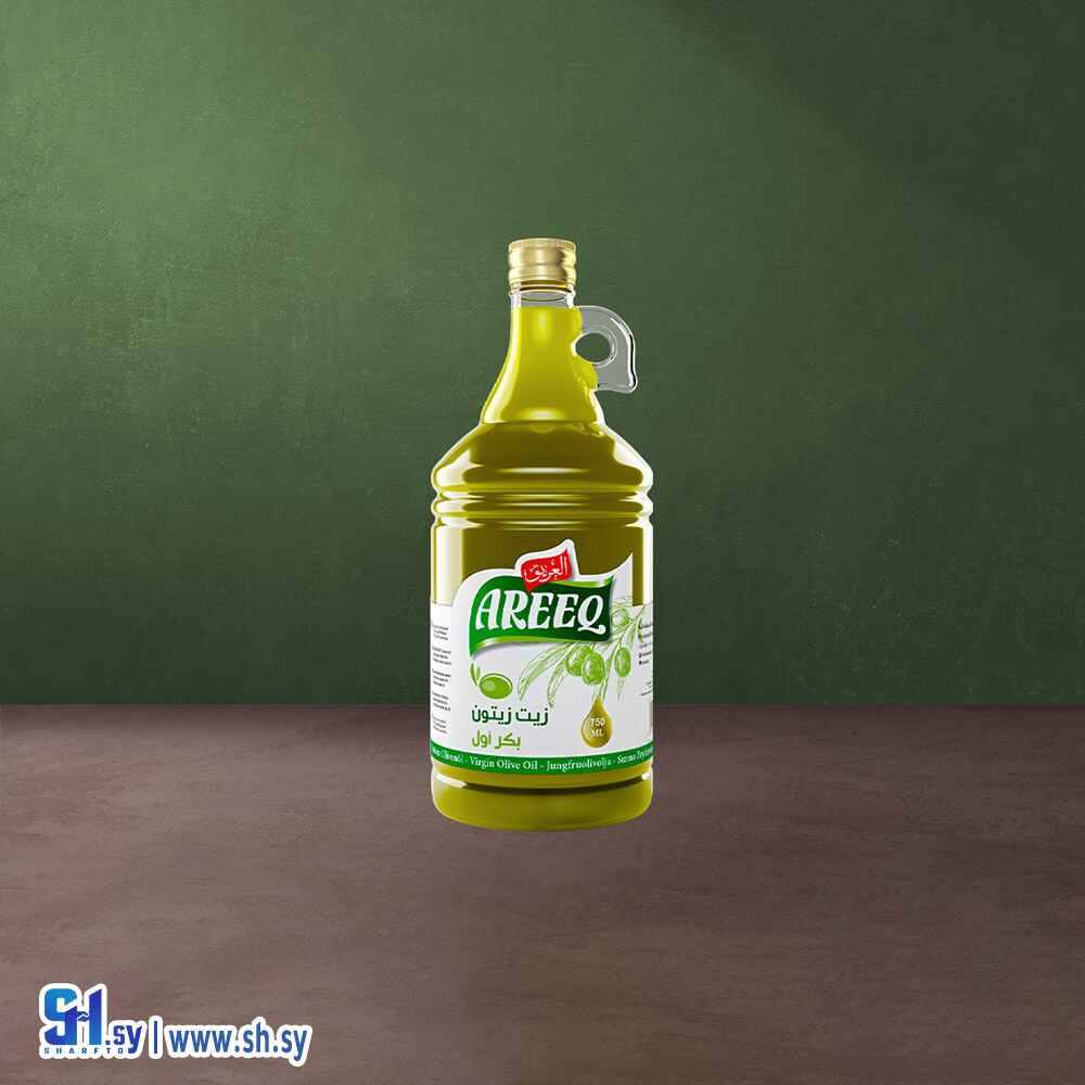 زيت زيتون بكر أول 750مل عبوة زجاج (العريق)