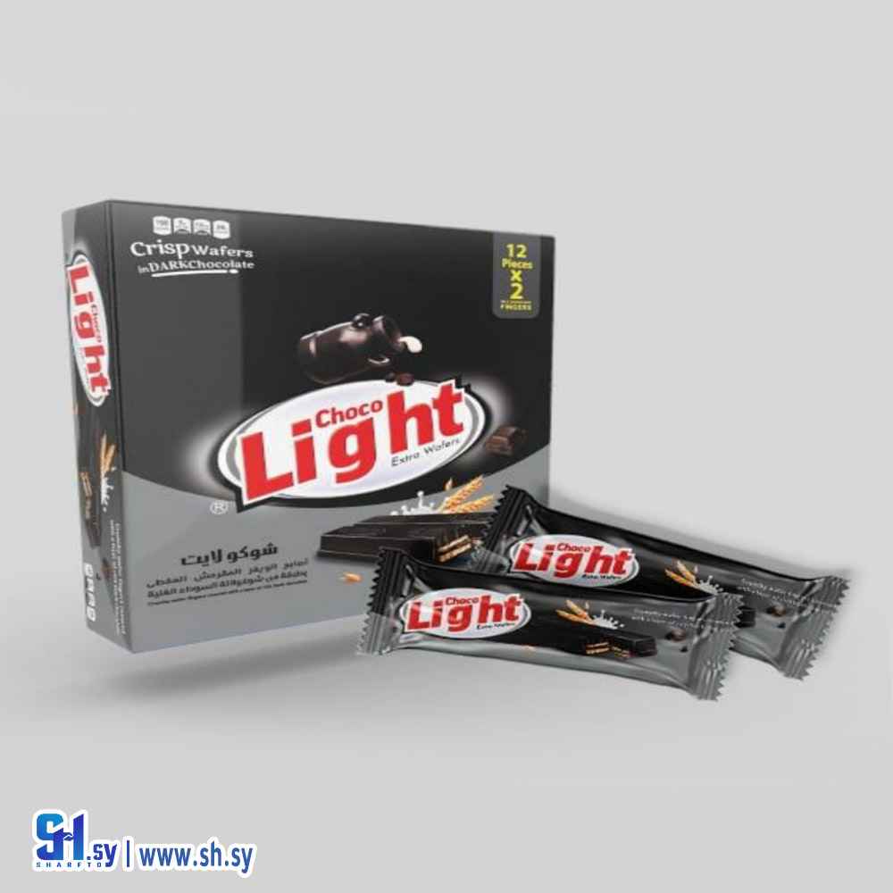 بسكويت شوكو لايت بالشوكولا السوداء (chello)