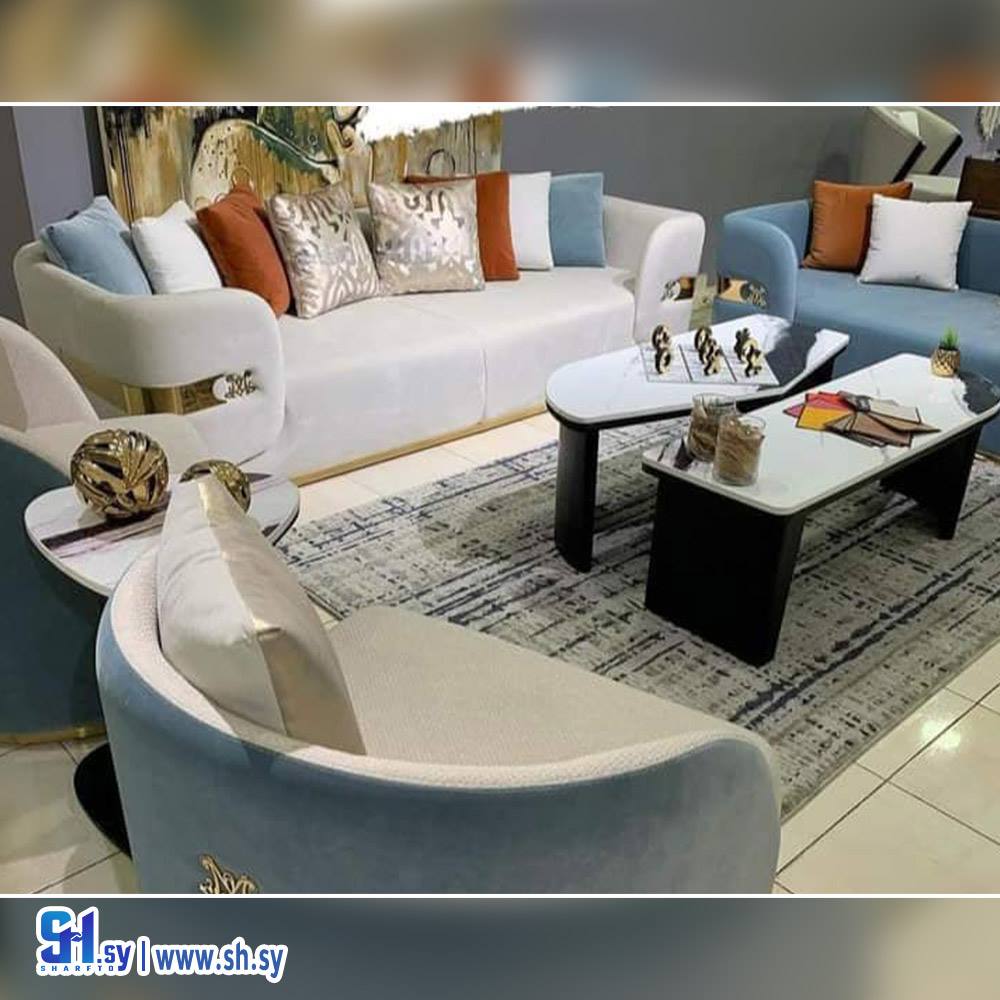 غرفة ضيافة موديل حديث (مفروشات ابو ادم)