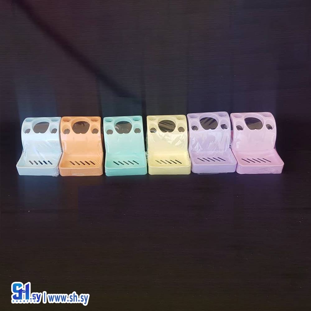 حمالة صابون وفراشي اسنان (نحاس بلاست)