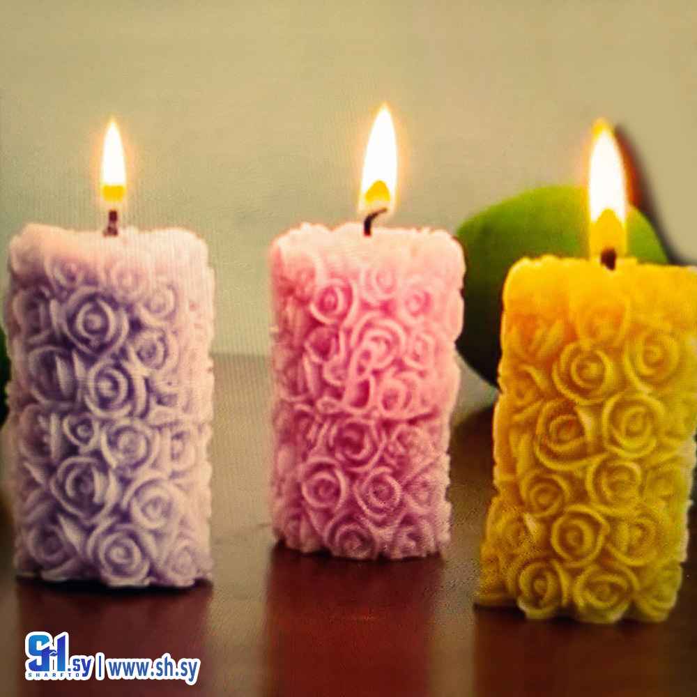 شمعة زينة موديل ورد (رنيم عبود)