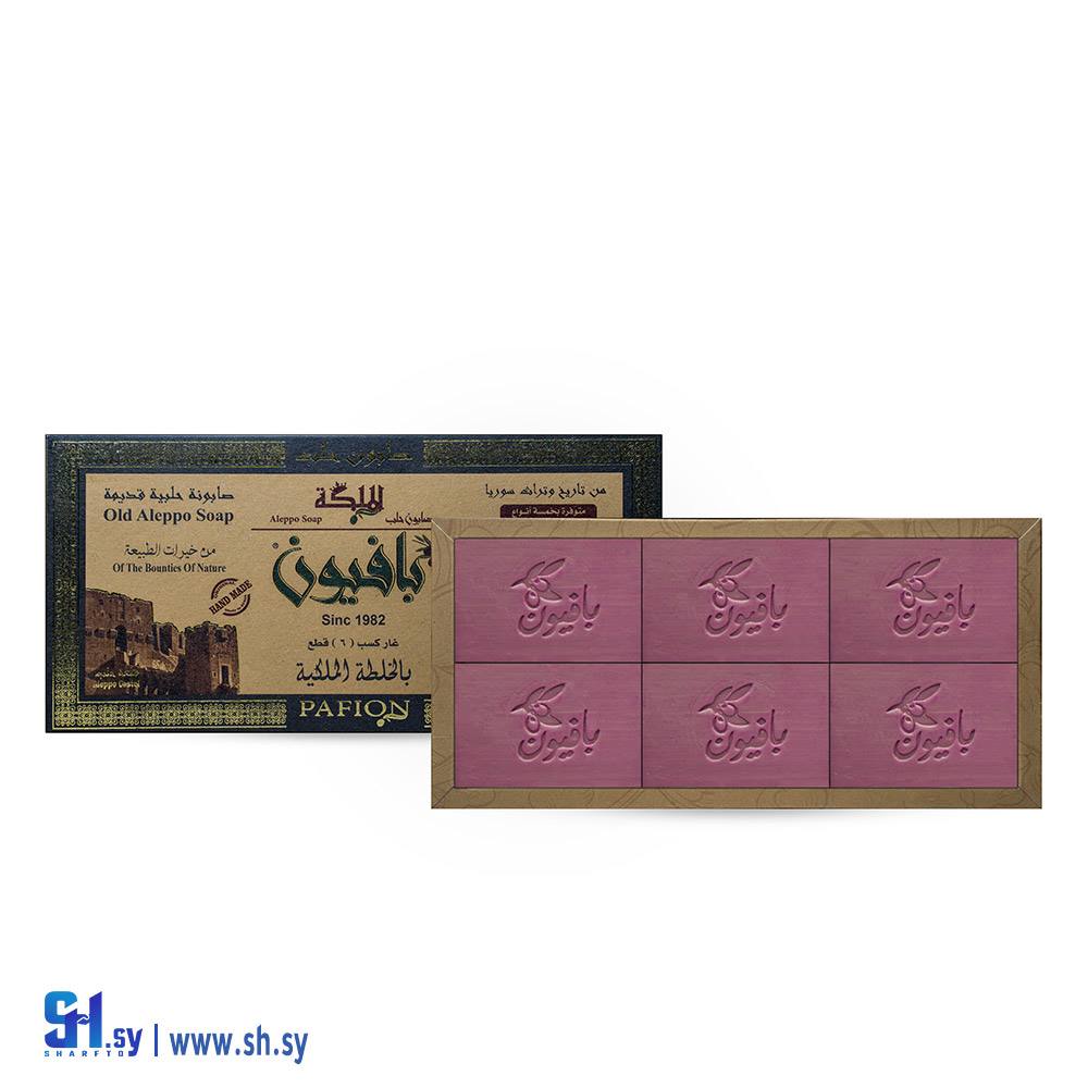 صابون غار سداسي بالخلطة الملكية الورد الجوري الدمشقي و الفل والياسمين (الملكة بافيون)