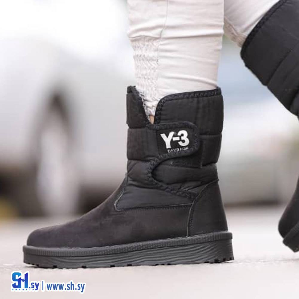 جزمة نسائي مطري ساق طويل نعل نفاش طري (أحذية دواس)