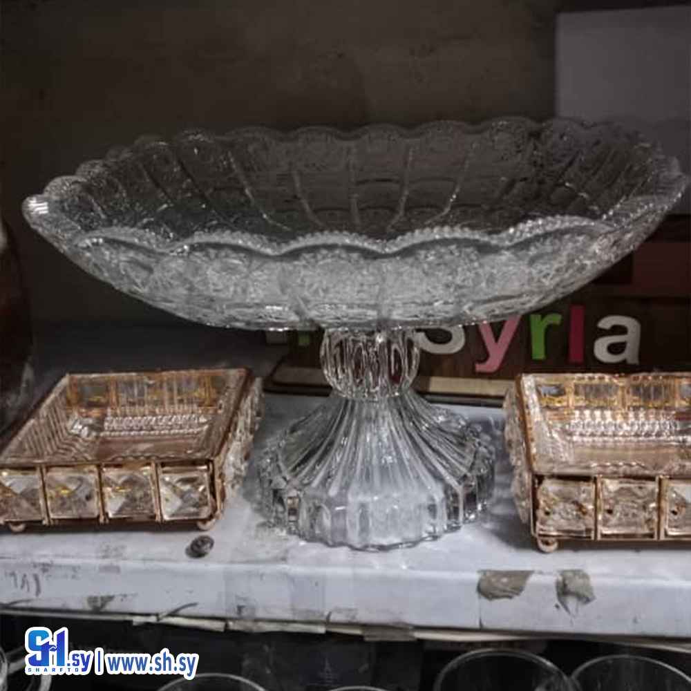 طبق ضيافة فاكهة كريستال (عصرونية زاهر العطري)