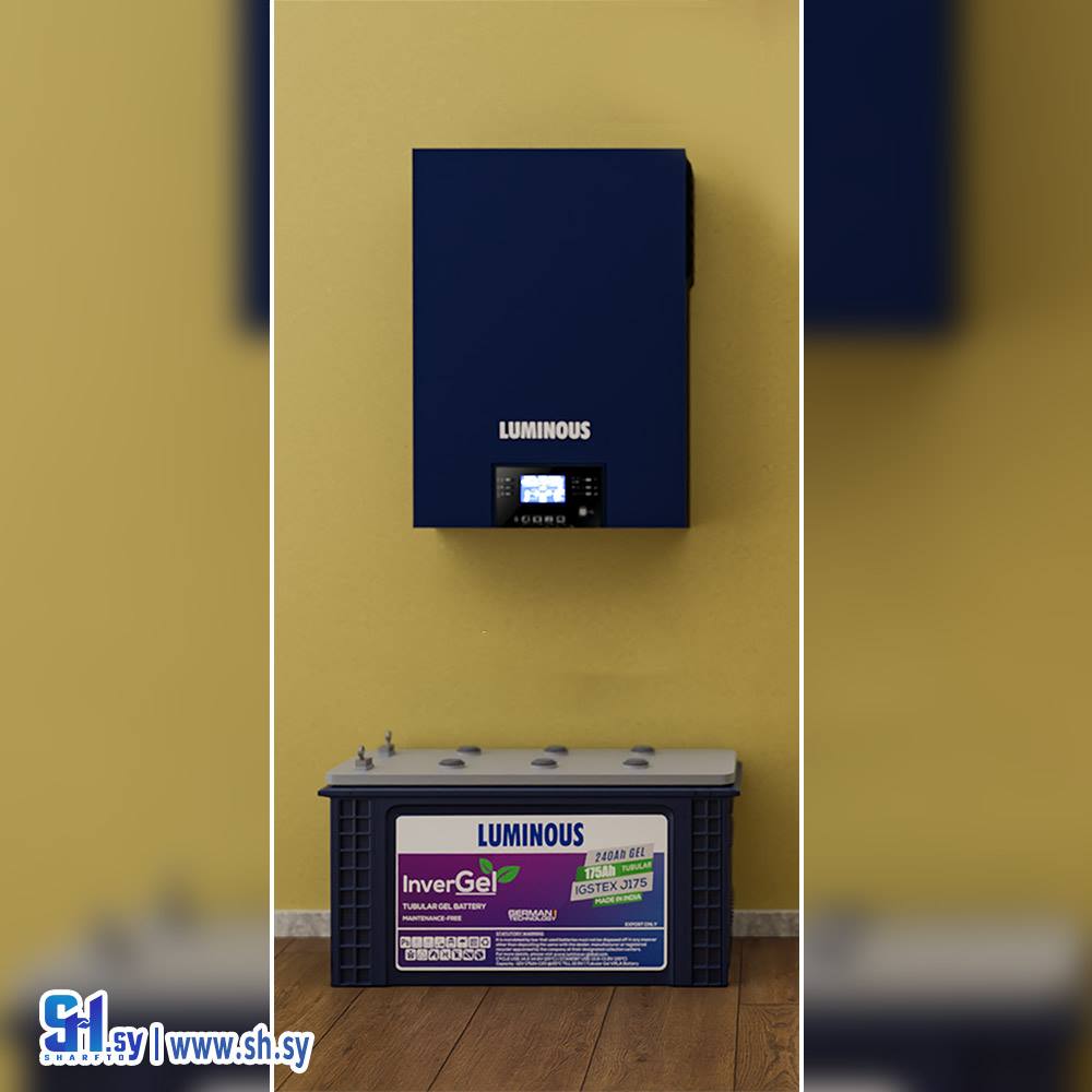 بطارية انبوبي جل & انفيرتر شمسي ماركة LUMINOUS(المتحدون)