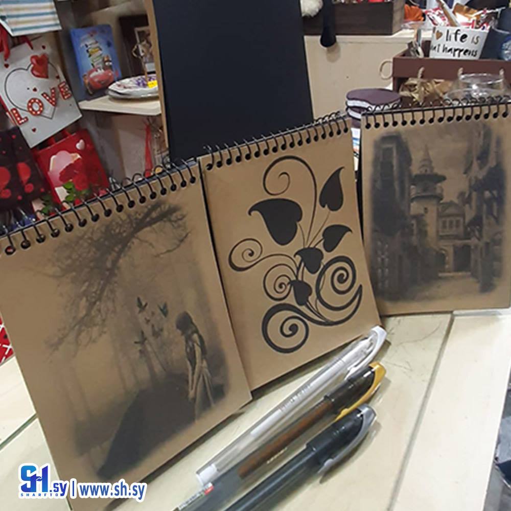 دفتر اسود بغلاف (مكتبة كاندي CANDY)