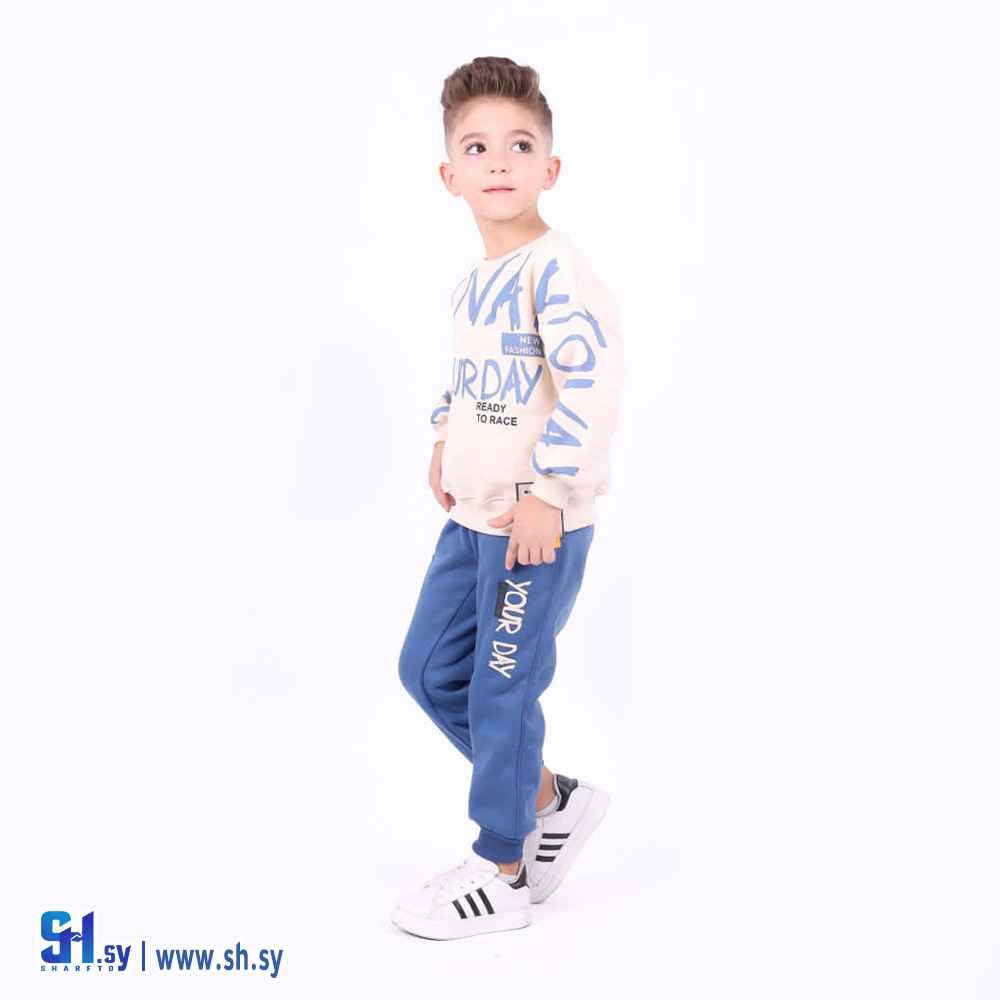 بيجامة صبياني قطعتين موديل 5675 (زمار مود)