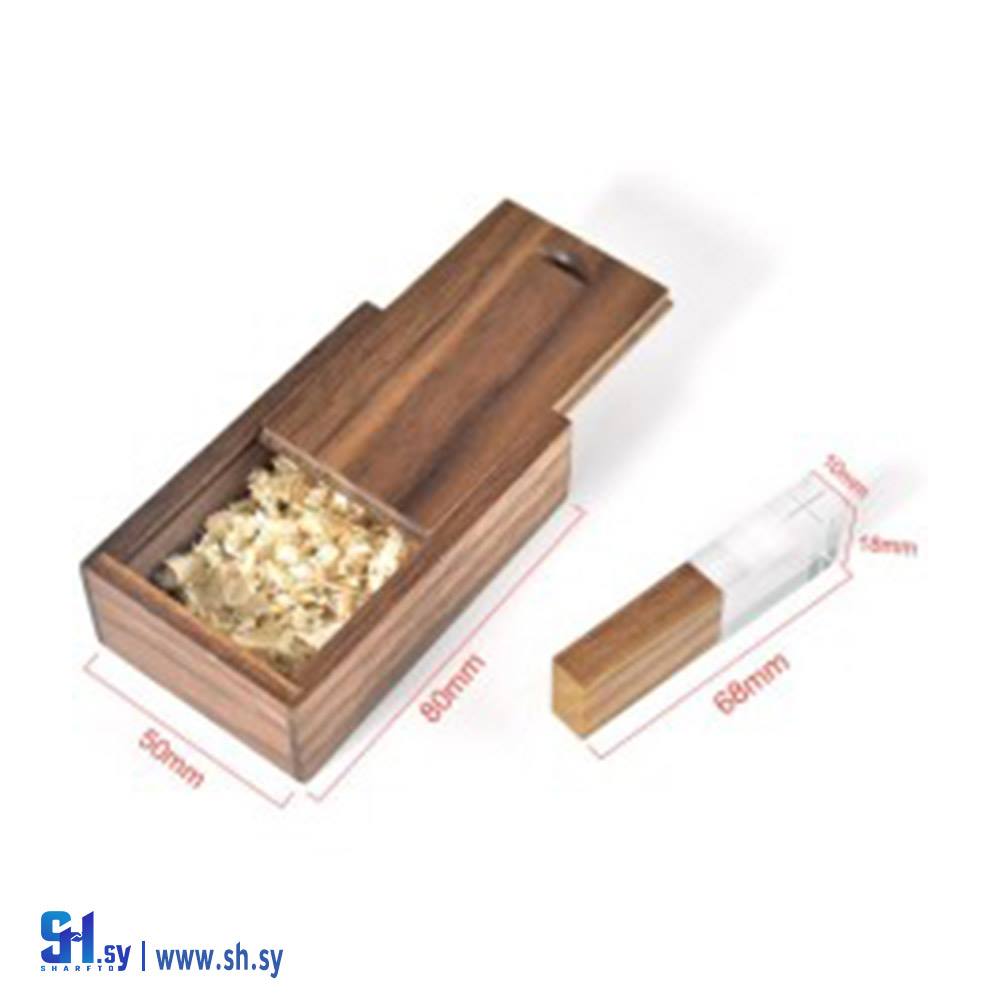 فلاشة مع بوكس خشبي (خط الأفق)