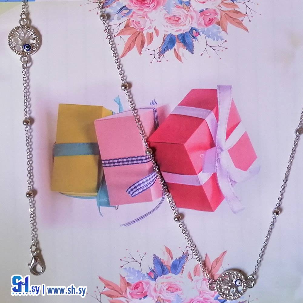 قلادة العين لون ثابت مطلي (Nour Accessories)