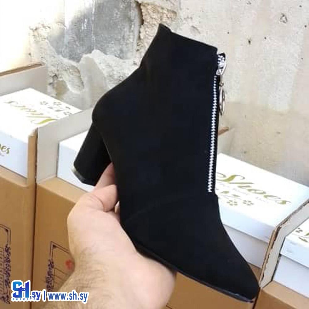 جزمة نسائية شامواه سحاب امامي (أحذية ماهر)