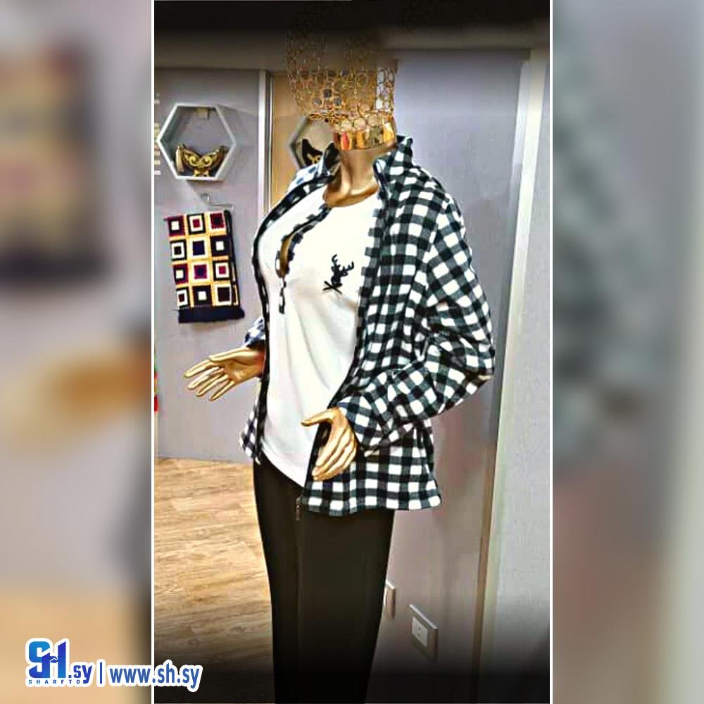 بيجامة كاروه نسائي (مجموعة بيت العز )