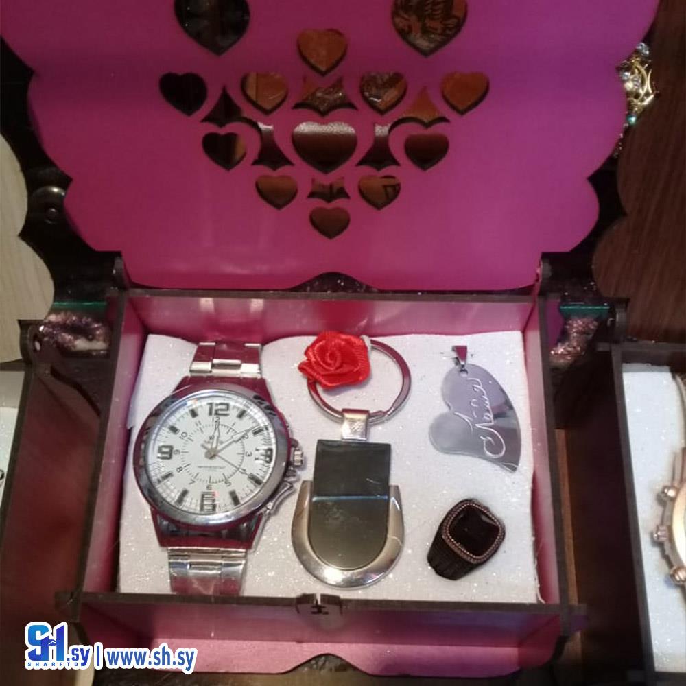 صندوق ساعة خشبي (خشبيات العلاء)
