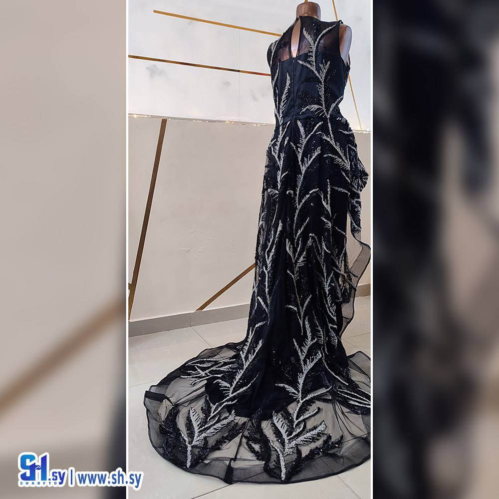 فستان اسود ملكي شك نول (روفانا)