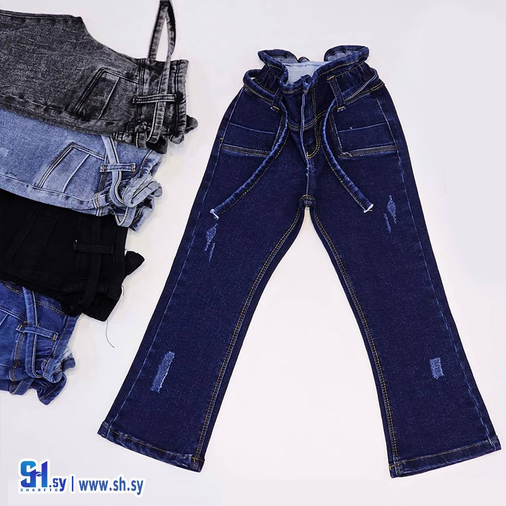 بنطال جينز بناتي موديل 11078 (زمار مود)