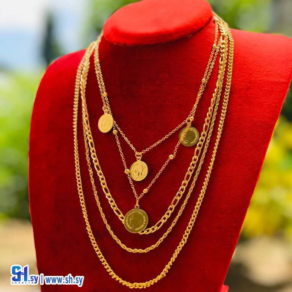قلادة نسائي طبقات 1 (دهب بوتيك)