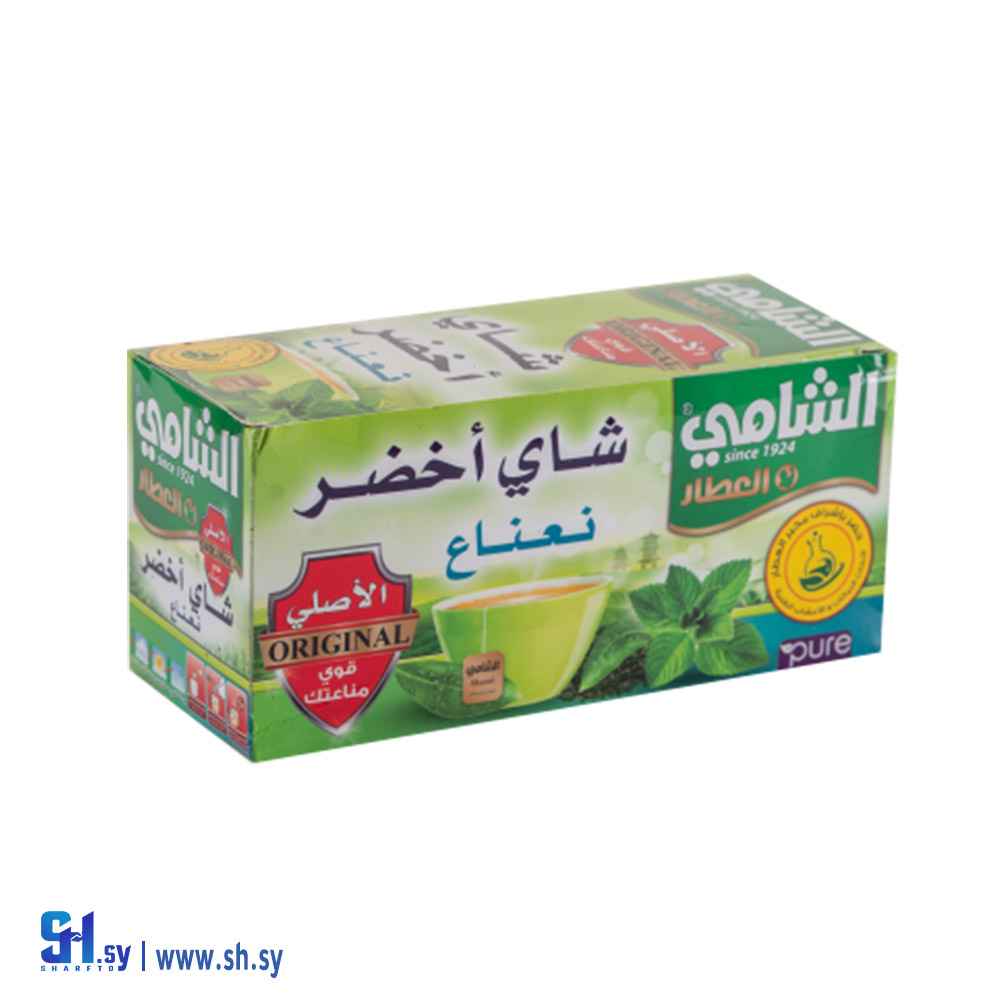 شاي أخضر نعناع (بن الشامي)