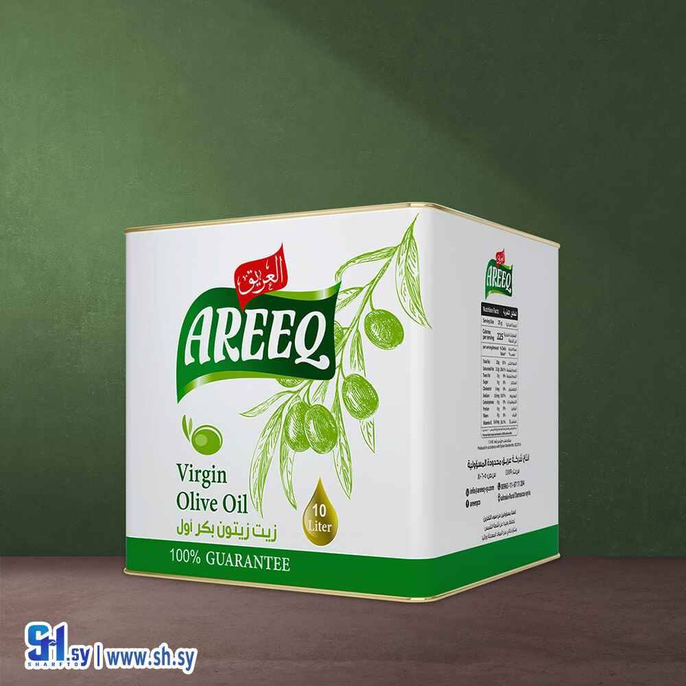 زيت زيتون بكر أول 10ليتر  عبوة معدن (العريق)