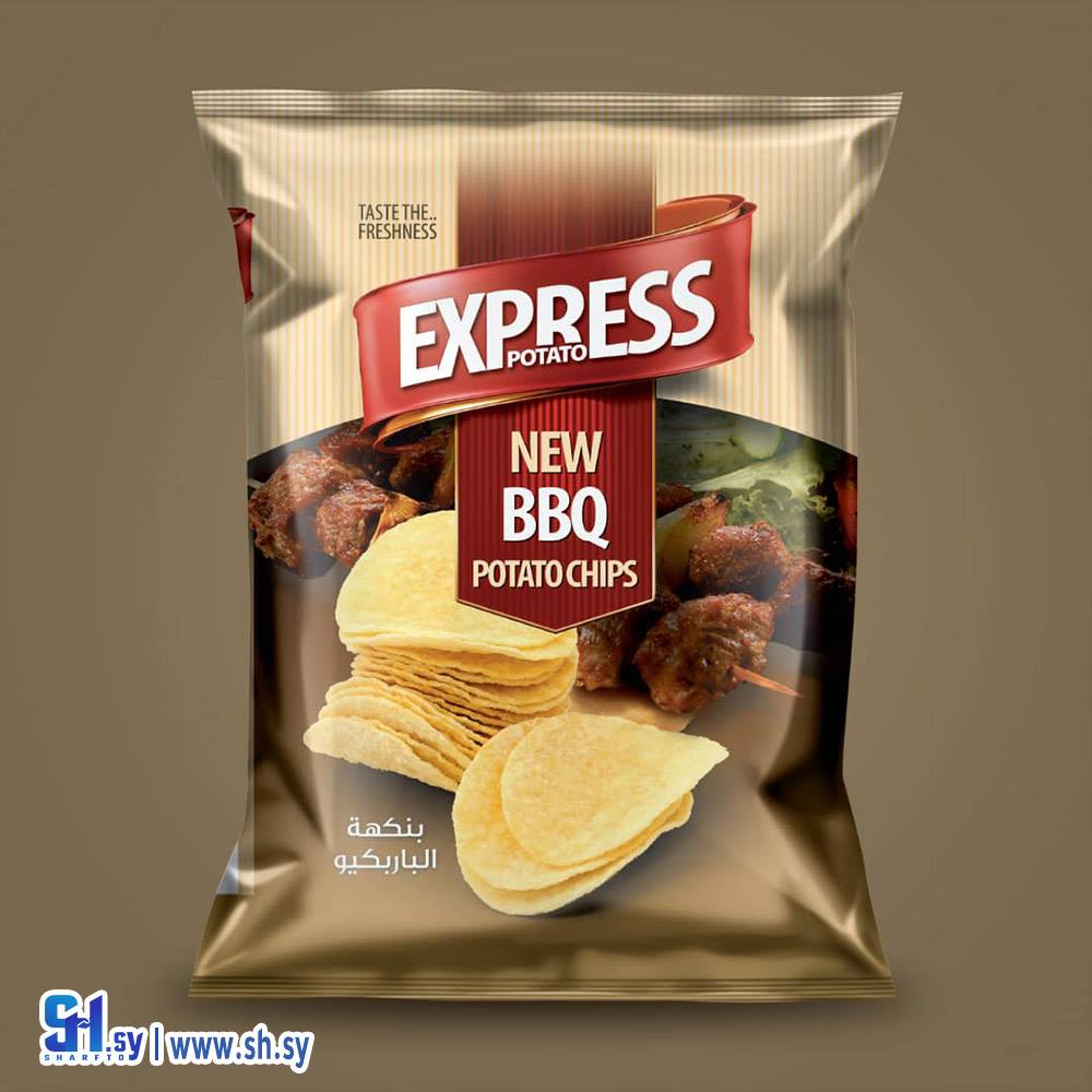 شيبس اكسبريس بوتيتو بنكهة الباركيو (Express Chips)