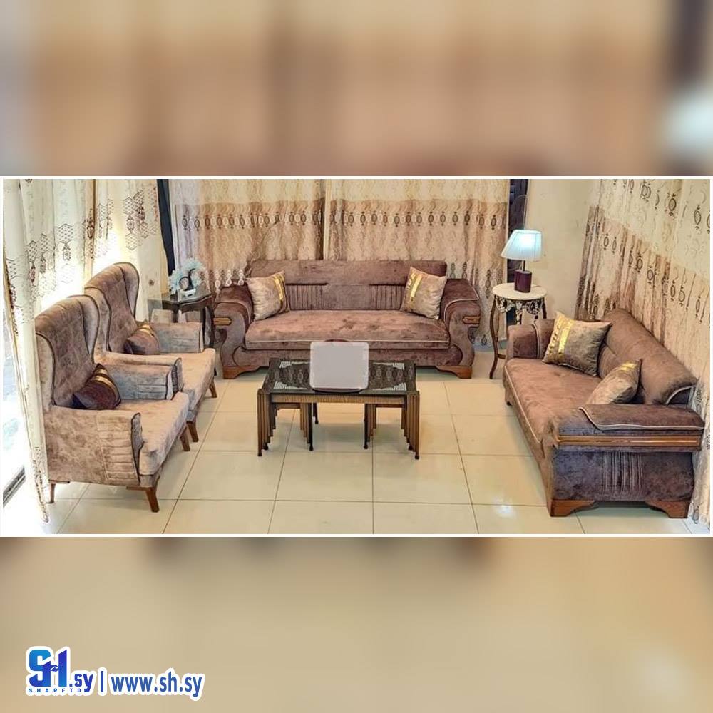 غرفة ضيافة مخمل (مفروشات وردي)