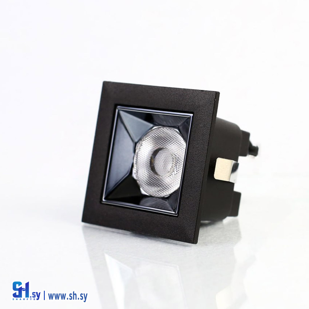 ضوء 1 دائرة  مجوفة أسود (السراج المضيء)