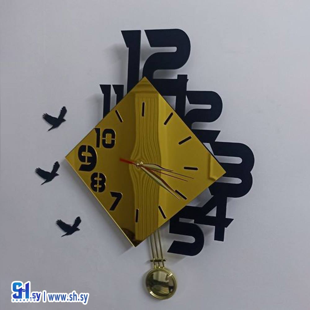 ساعة خشب ام دي اف موديل 2 (جود للديكورات)