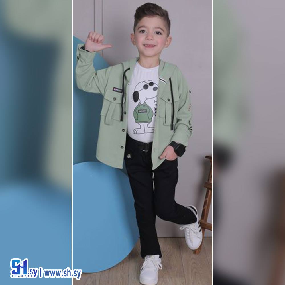 طقم جينز صبياني موديل 4822 (زمار مود)