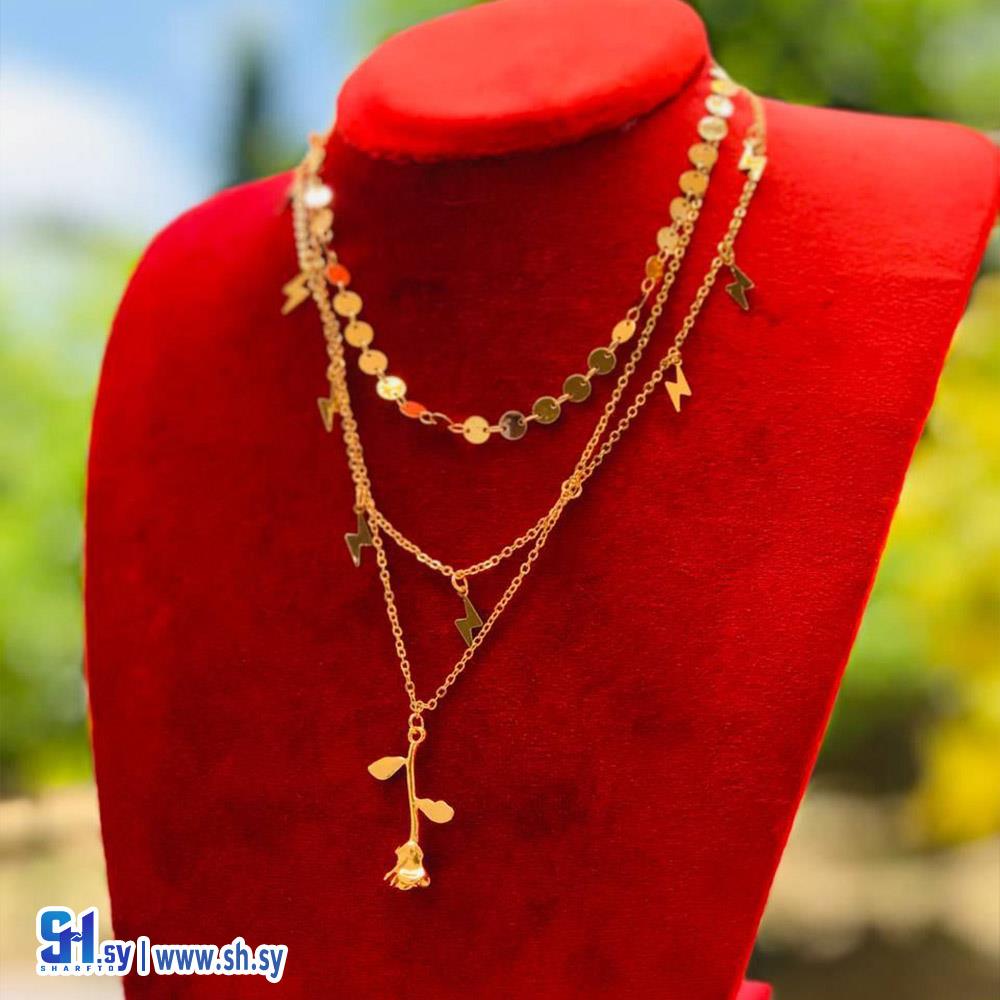 قلادة نسائي طبقات 2 (دهب بوتيك)