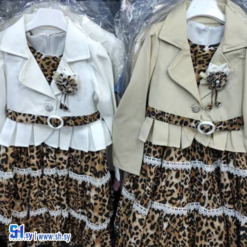 طقم بناتي موديل فستان (قصيص اخوان)