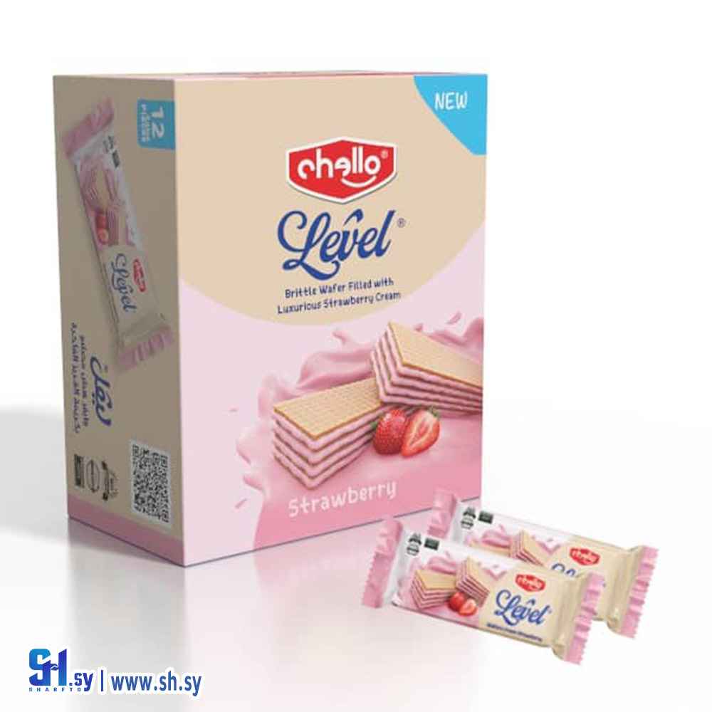 بسكويت ليفل محشو بكريمة الفراولة (chello)