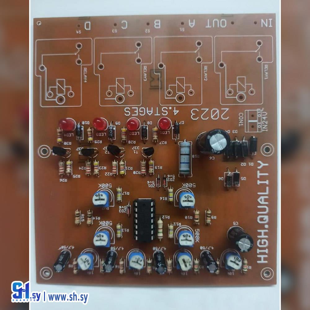 دارة منظم أربع مراحل مع قواعد 30 امبير(الكترونيات زووم)
